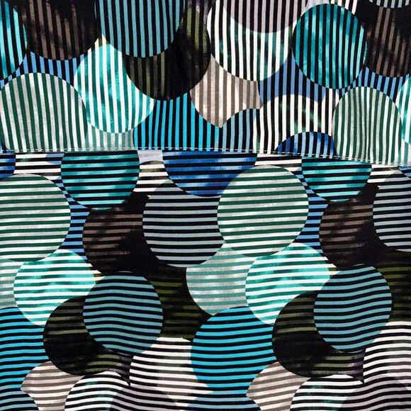 Visconti Black Geometric Circle Stripe Button Up Dress Shirt Size Small - Picture 4 of 7